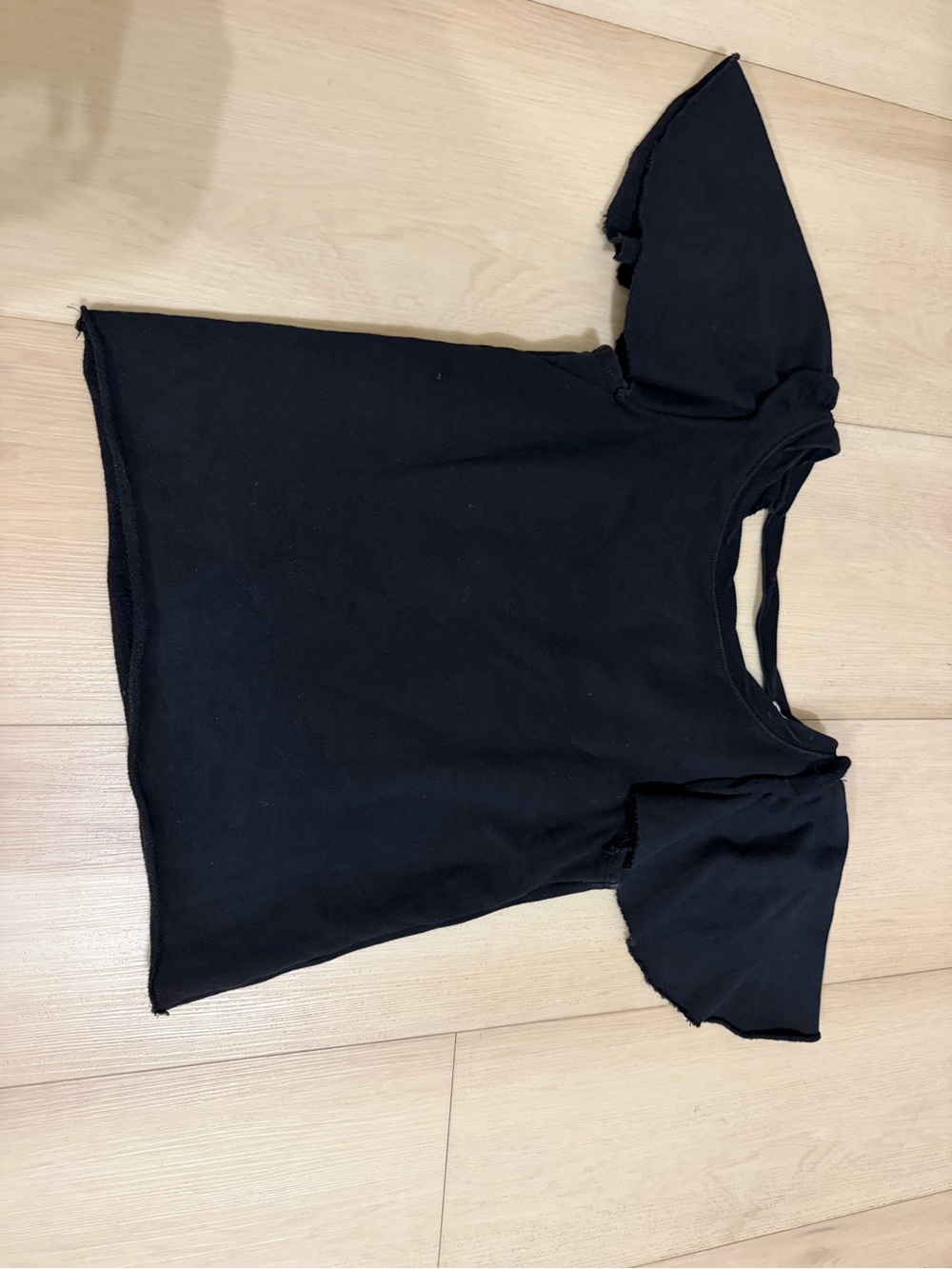 Pam & Gela Black Short Sleeve Women's Top